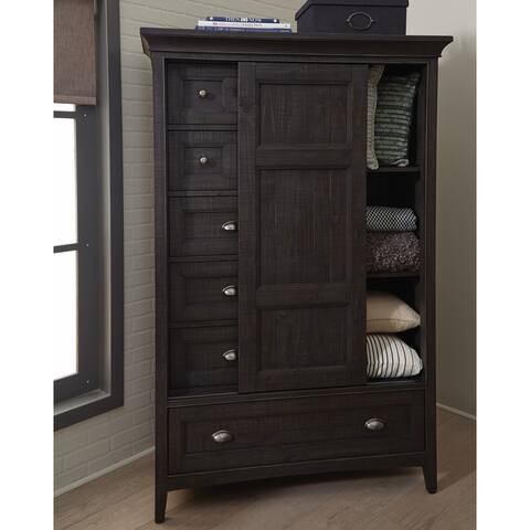Westley Falls Relaxed Traditional Graphite Sliding Door Chest