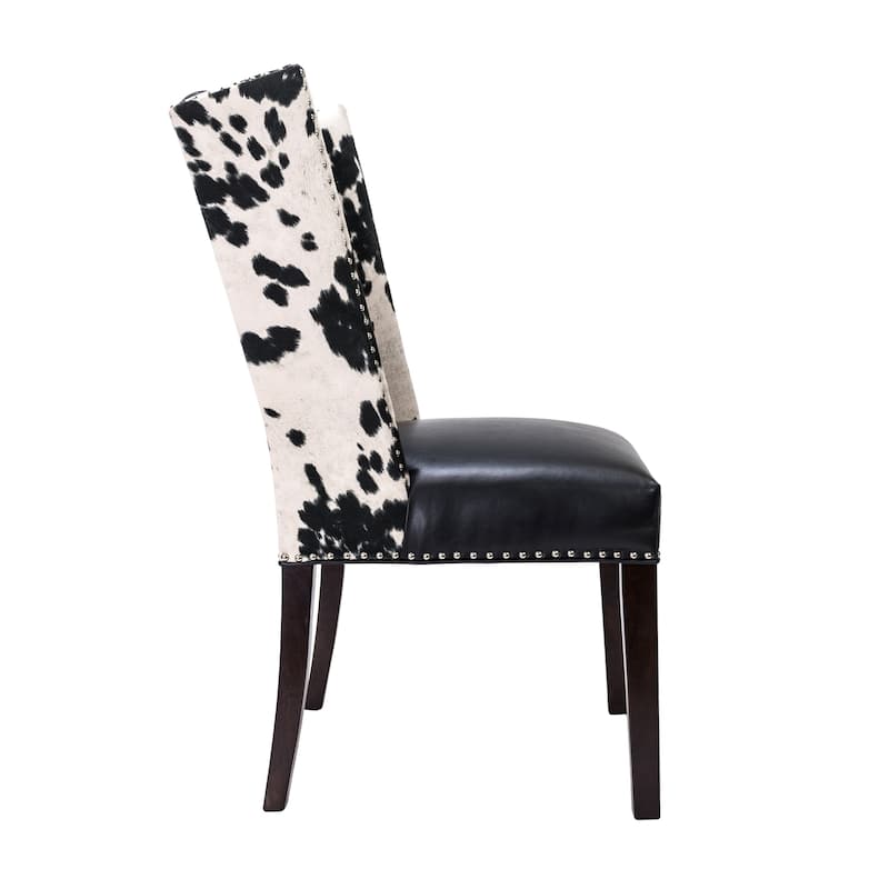 Sole Designs Rexford Wingback Leather Upholstered Nailhead Dining Chairs Set Of 2 - n/a