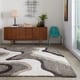 preview thumbnail 24 of 27, Carson Carrington Drammen Modern Abstract Waves Shag Area Rug