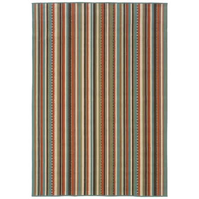Vista Home Malta Multi-colored Striped Indoor/Outdoor Rug--