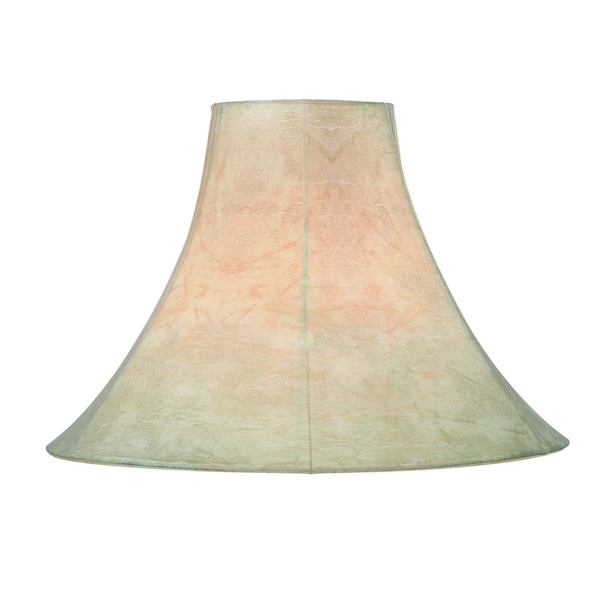 The Gray Barn Cimarron Tan Faux Leather 15-inch Bell Shade