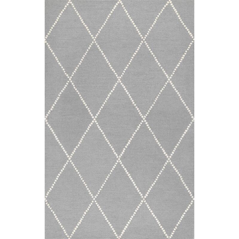 Nuloom Handmade Dotted Trellis Wool Kids Nursery Rug