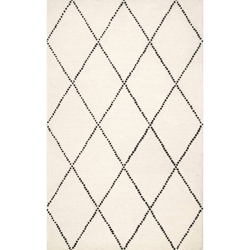 Nuloom Handmade Dotted Trellis Wool Kids Nursery Rug
