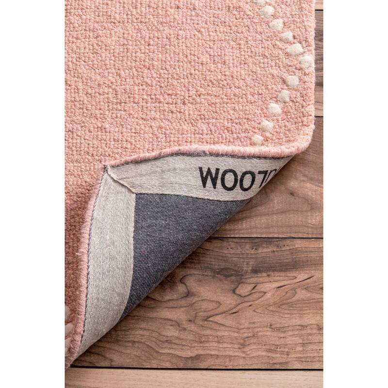 Nuloom Handmade Dotted Trellis Wool Kids Nursery Rug