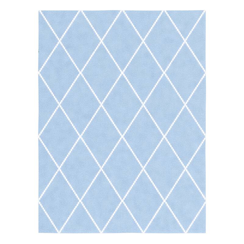 Nuloom Handmade Dotted Trellis Wool Kids Nursery Rug