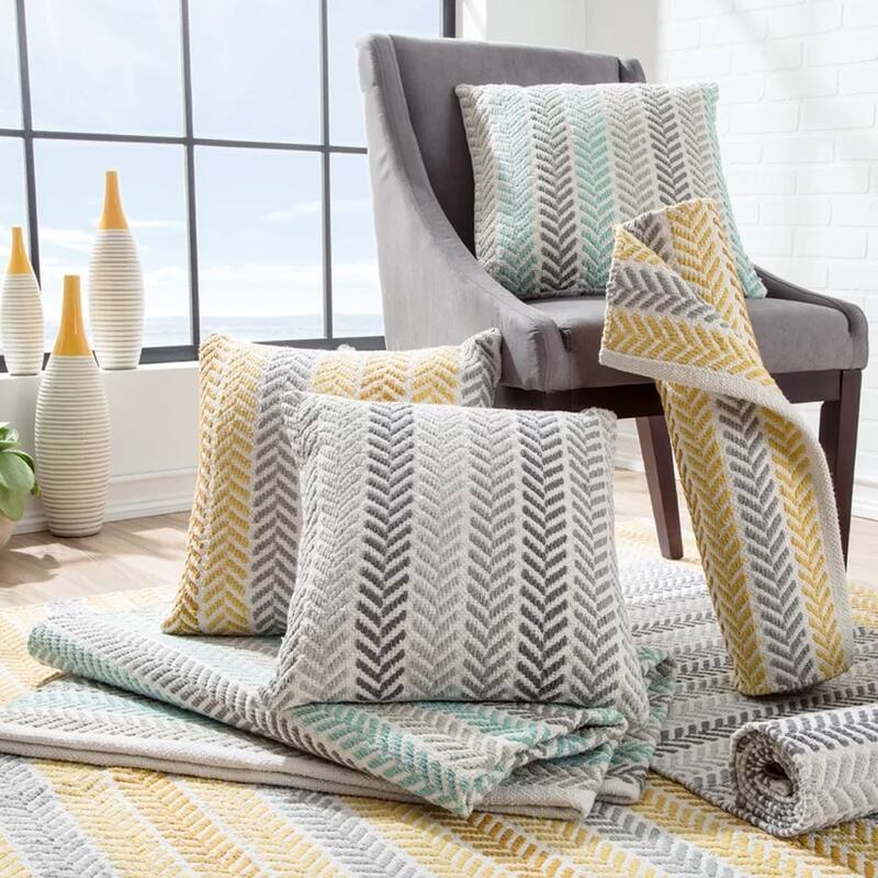 Sevita Turquoise Sea Breeze Throw Pillow 18 inch