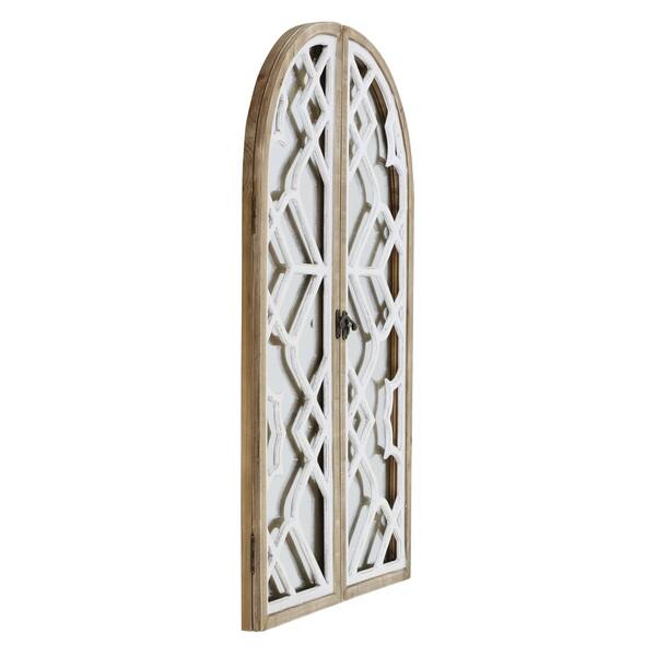 Shop Coralie Arch Wall Mirror With Doors White 42 H X 27 W X 2