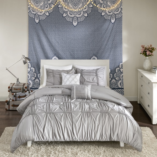 Intelligent Design Quinn Grey 5-piece Comforter Set