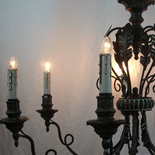 Nto 6 Light Chandelier Vintage Copper Shabby Chic Ceiling Nto 6 Light Chandelier Vintage