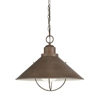 shop kichler lighting seaside collection 1 light brushed nickel