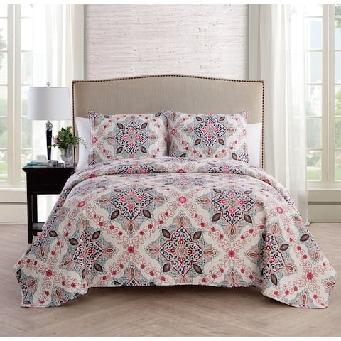 VCNY Home Wyndham Pinsonic 3-piece Reversible Quilt Set