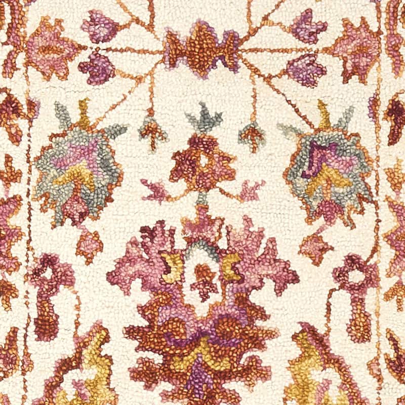 Alexander Home Sahara Botanical Berry Hand-Hooked Wool Area Rug