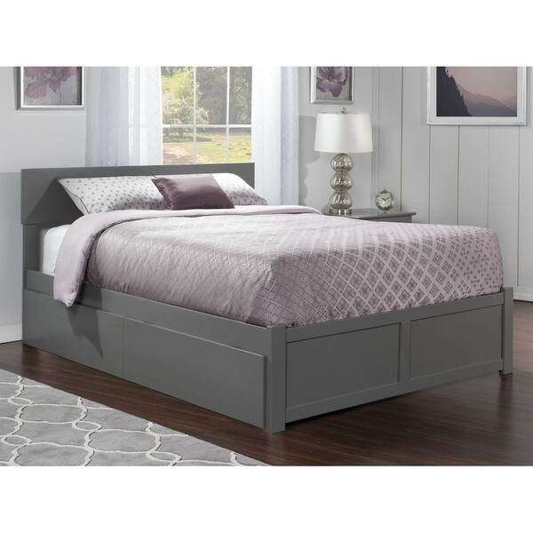 Shop Orlando Full Platform Bed With Flat Panel Foot Board And 2