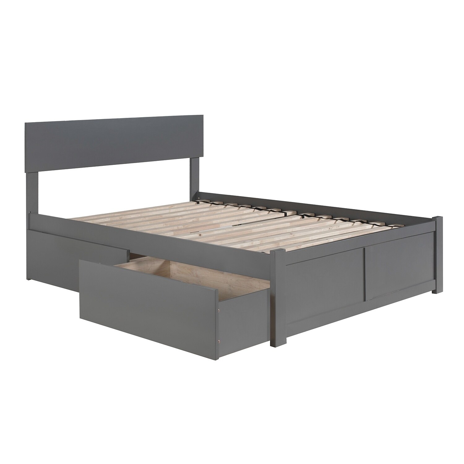 Shop Orlando Full Platform Bed With Flat Panel Foot Board And 2
