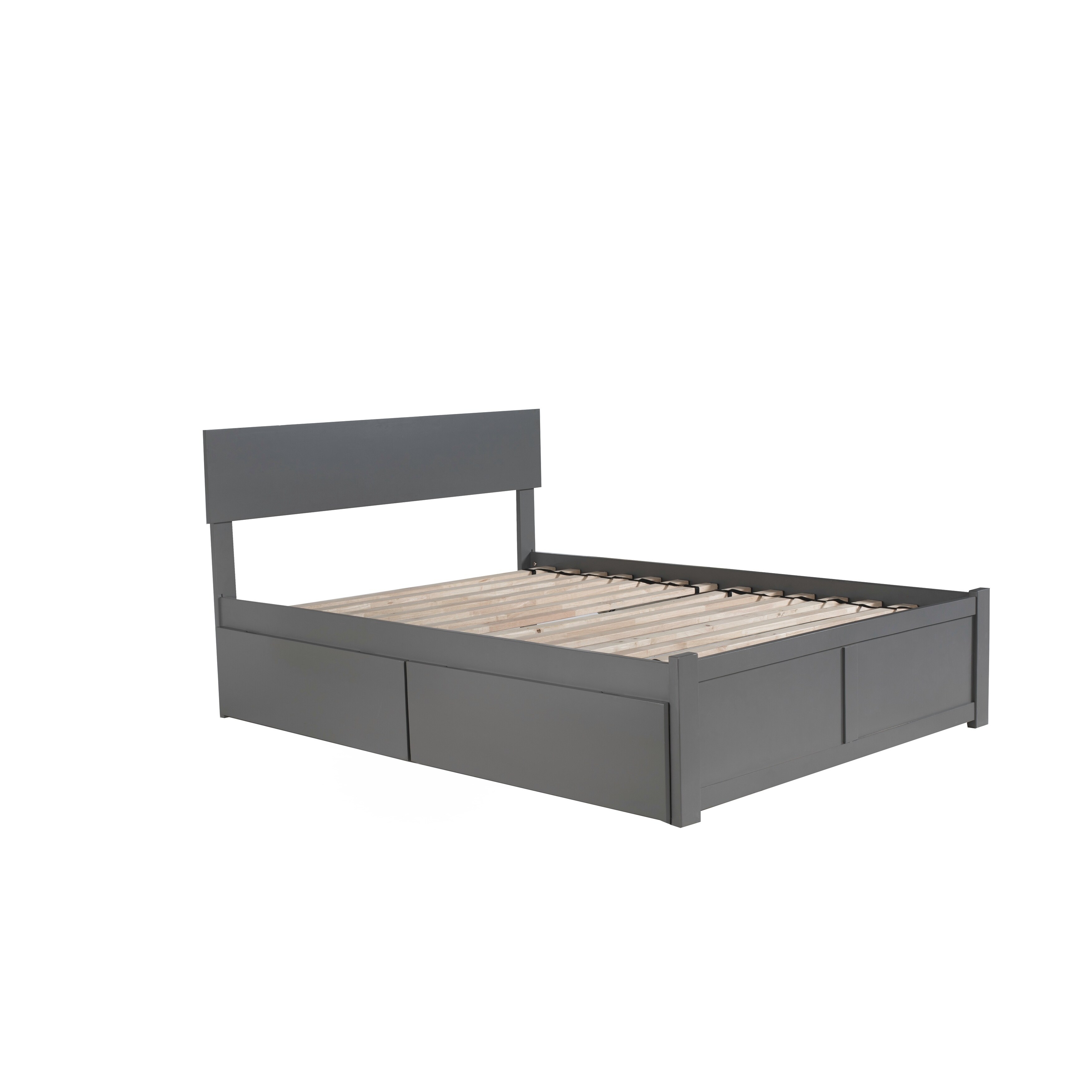 Shop Orlando Full Platform Bed With Flat Panel Foot Board And 2