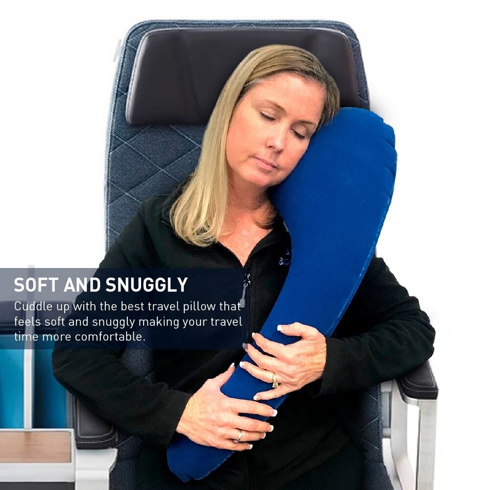 Shop Tripillow Travel Pillow Inflatable Neck Support Blue Free