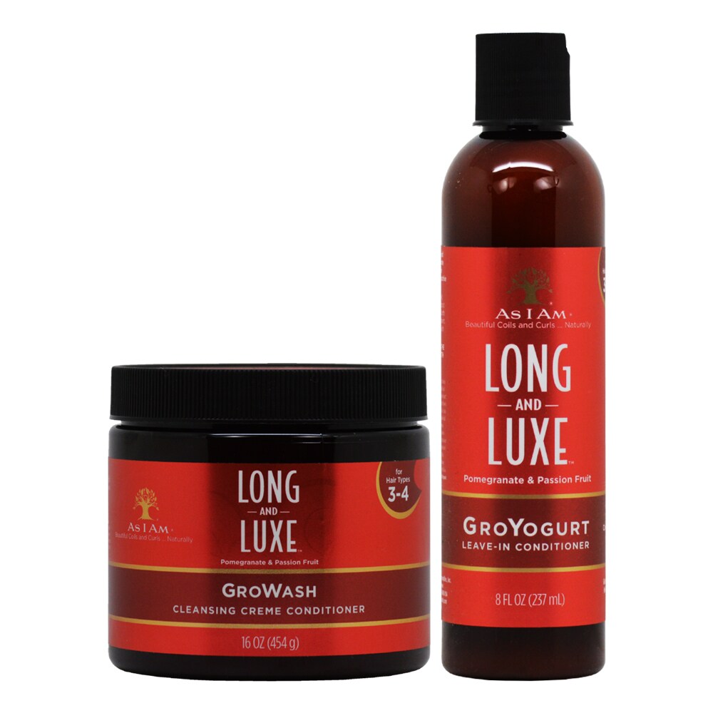 Shop As I Am Long Luxe Growash Cleansing Conditioner Groyogurt Leave In Conditioner Set Overstock 1815