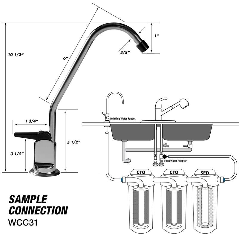 iSpring Standard Reverse Osmosis RO Water Filter Faucet