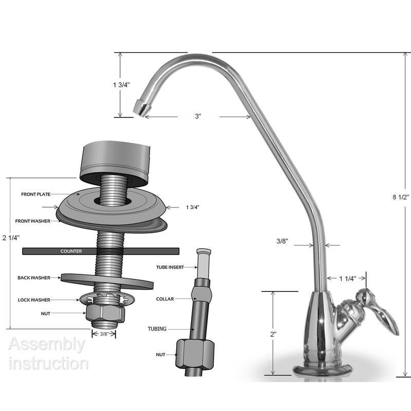 iSpring Chrome Reverse Osmosis System Drinking Water Faucet