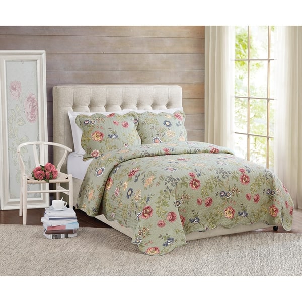 3-Piece Lily Ruffle Duvet Cover Washed Soft Cotton UO Bedding Blanket Sage  Green