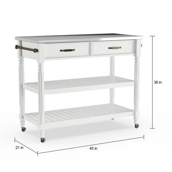 Shop The Gray Barn Cranberry Field Savannah White Kitchen Cart