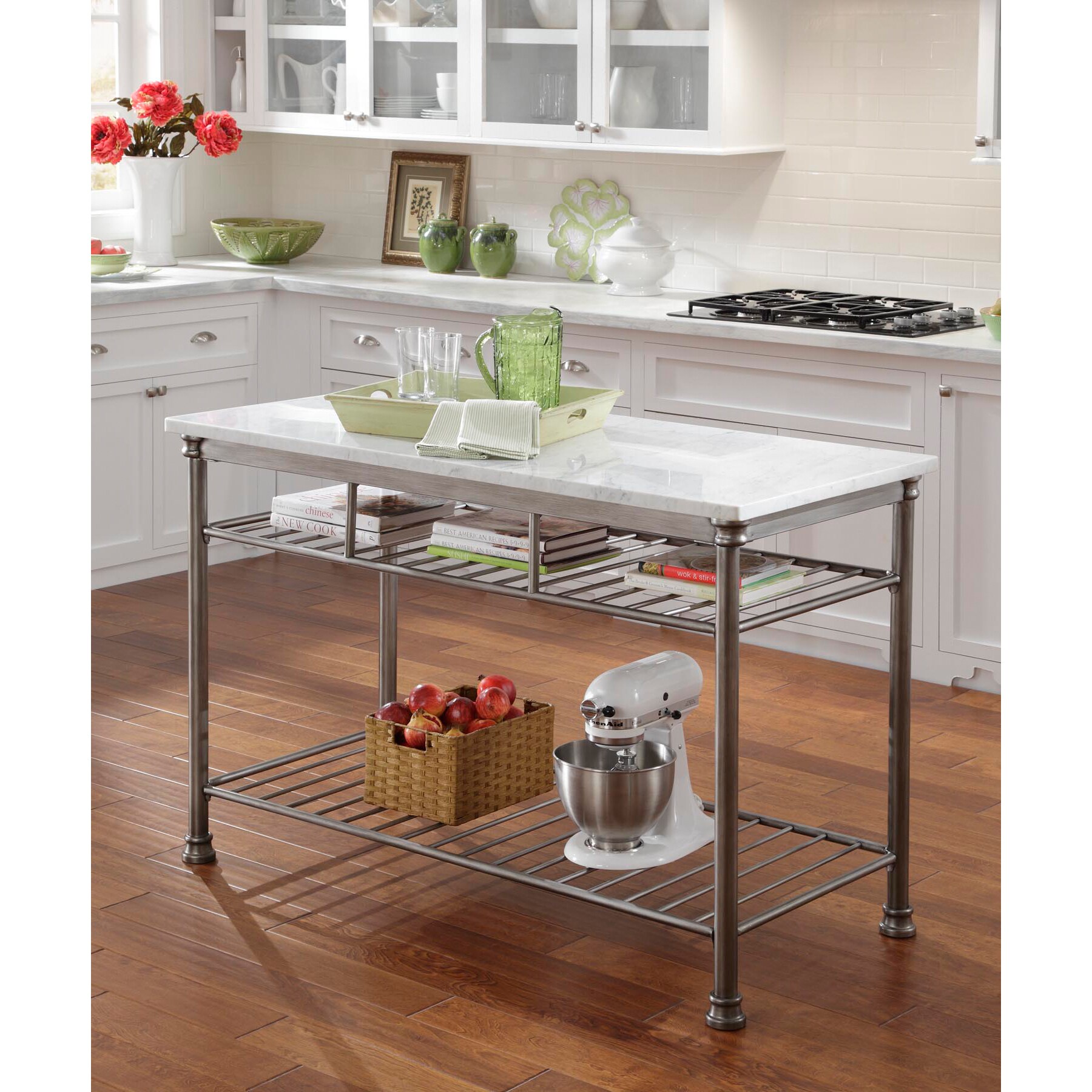 Shop Copper Grove Woodridge Kitchen Island With Quartz Top Overstock 20127440