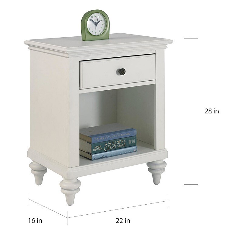 Shop The Gray Barn Big Ben Brushed White Night Stand Overstock 20127674
