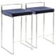 preview thumbnail 58 of 65, Silver Orchid Forrest Stainless Steel Stackable Counter Stool (Set of 2)