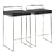 preview thumbnail 51 of 107, Lumisource Stackable Counter Stool with Camel Faux Leather - Set of 2 - 16"Lx17.5"Wx31"H Black Velvet