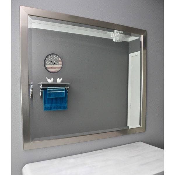 Strick & Bolton Cildo Beveled Silver Mirror - Silver