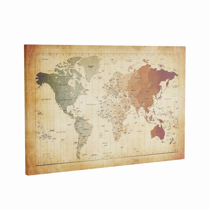 Copper Grove Map Canvas Art