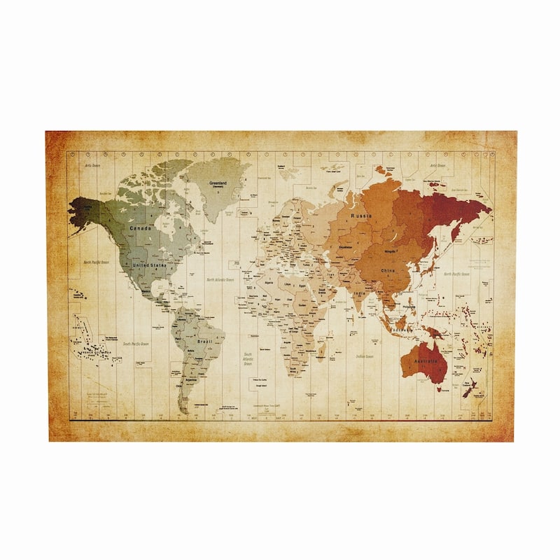 Copper Grove Map Canvas Art