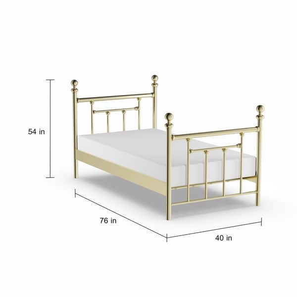 Copper Grove Aster Classic Brass Metal Head and Footboard Bed Set Bed