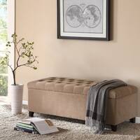 Porch & Den Cowen Tufted Top Storage Bench