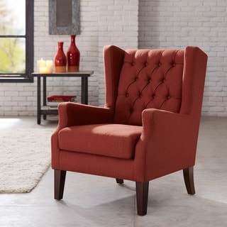 Porch and Den  Cowen Wingback Arm Chair (Red)