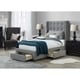 preview thumbnail 21 of 22, Strick & Bolton Roth Grey Linen Wingback 4-drawer Storage Bed Grey - Twin