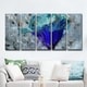 preview thumbnail 4 of 7, Copper Grove Blue Flower Canvas Wall Art