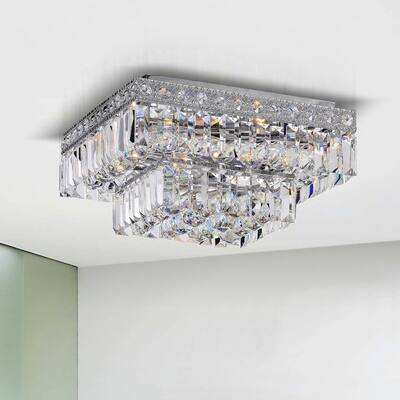 Silver Orchid Taylor 2-tier Chrome Crystal Chandelier