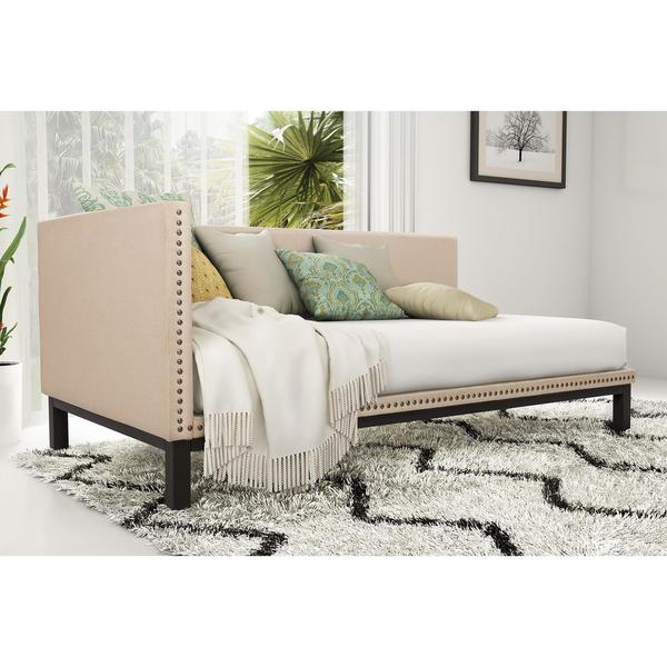 Maison Rouge Bradstreet Mid-century Modern Tan Upholstered Daybed
