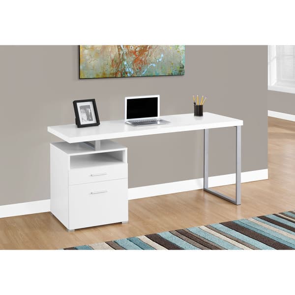 Shop Porch Den El Paso White Metal Computer Desk Free Shipping