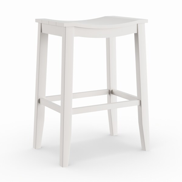 Maison Rouge Milton White Finish Saddle Counter Stool Free Maison Rouge Milton White Finish Saddle Counter Stool