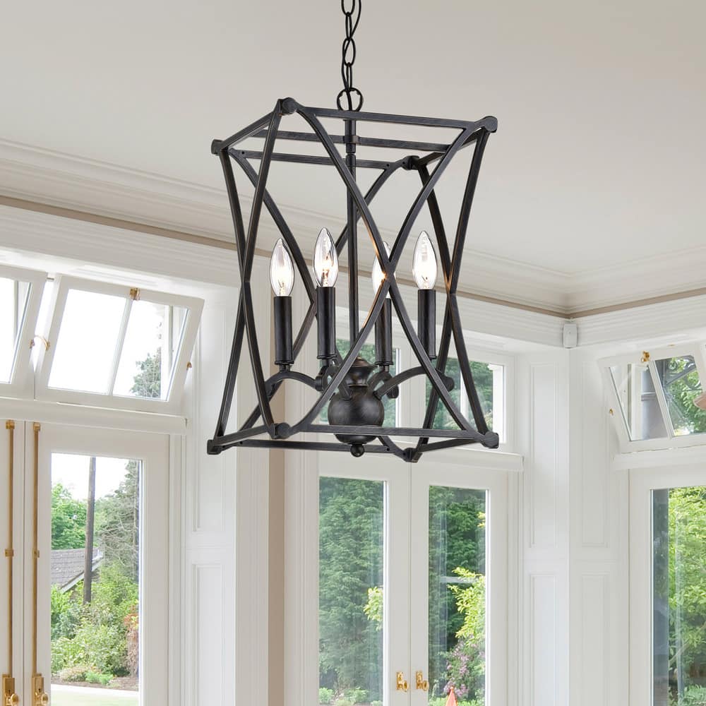 The Gray Barn Inyo Iron Antique Black Chandelier