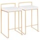 Silver Orchid Forrest Gold Stackable Counter Stool (Set of 2) - Thumbnail 7