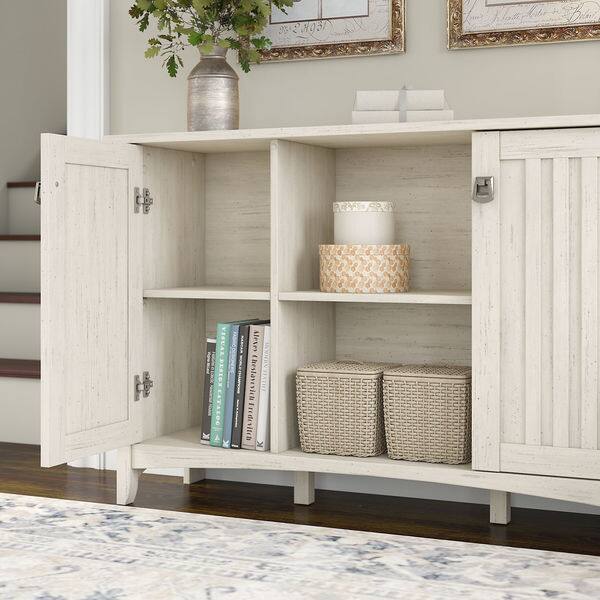 Shop The Gray Barn Lowbridge Antique White Storage Cabinet With