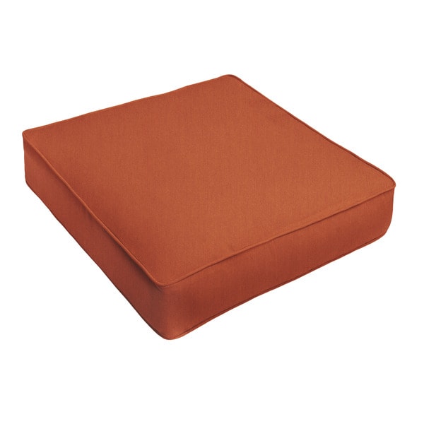 Sunbrella Rust Orange Indoor Outdoor Deep Seating Cushion by