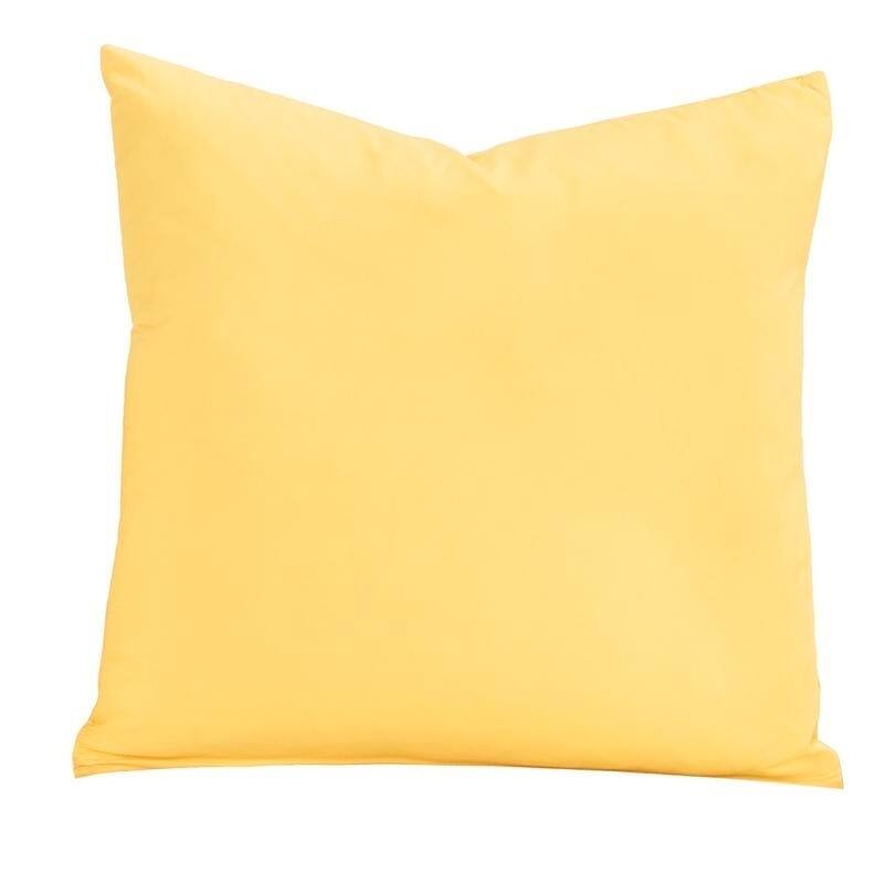 Learning Linens Solid Microfiber Accent Pillow - Small - 16 x 16 - Yellow
