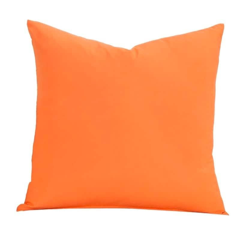 Learning Linens Solid Microfiber Accent Pillow - Small - 16 x 16 - Orange