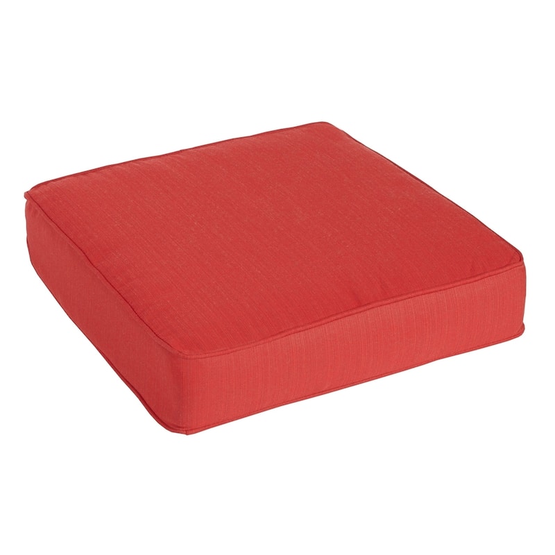 Sunbrella Textured Red Indoor/ Outdoor Deep Seating Cushion by Sorra Home