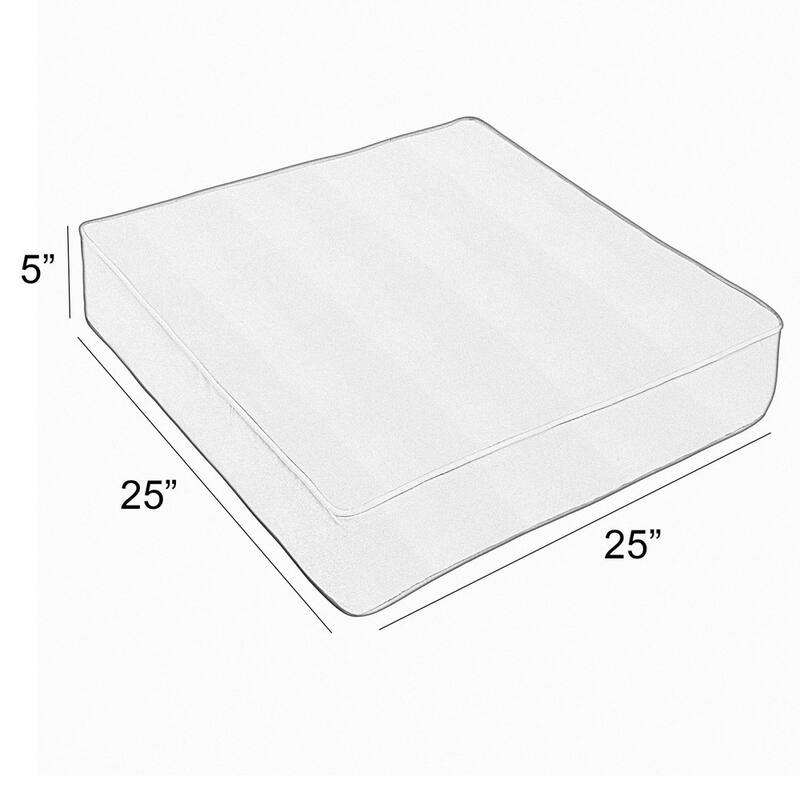 Sunbrella Grey Orange Stripe Indoor/ Outdoor Deep Seating Cushion by Sorra Home