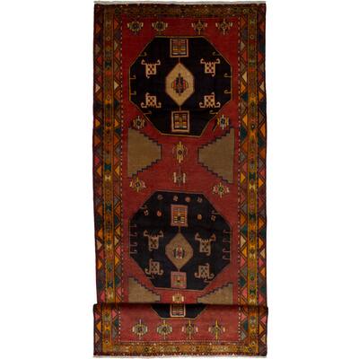 Hand-knotted Meshkin Copper Wool Rug - 5'0" x 16'2" Runner
